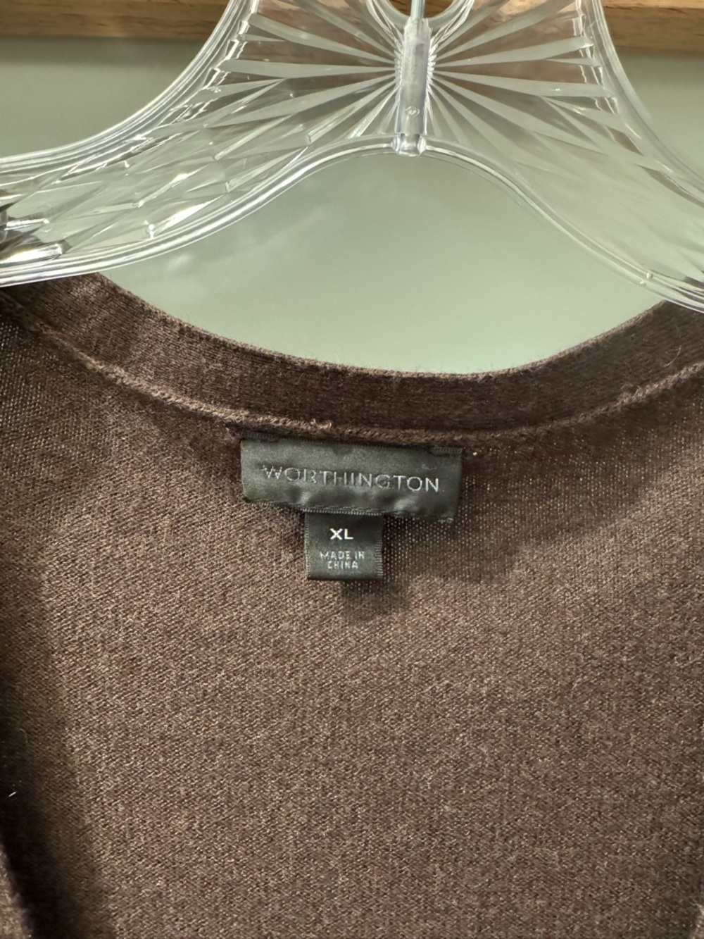 Worthington Brown Cardigan Sweater - Picture 3 of 4